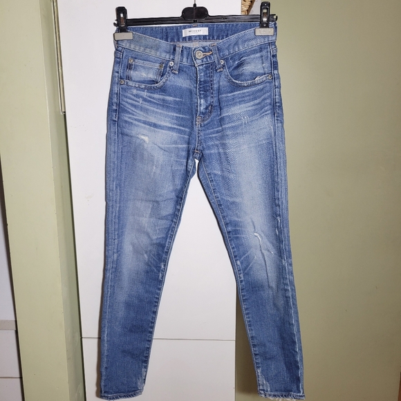 ❤️ 3 For $35 Moussy mid rise straight leg skinny ankle jeans distressed 24 25 - Picture 2 of 12